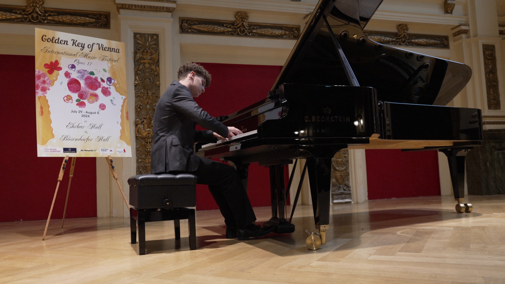 I am playing piano at Ehrbar Hall in Vienna